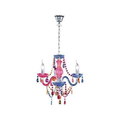 Reality Leuchten Multi-col. Perdita chandelier with acrylic deco - Thumbnail 2