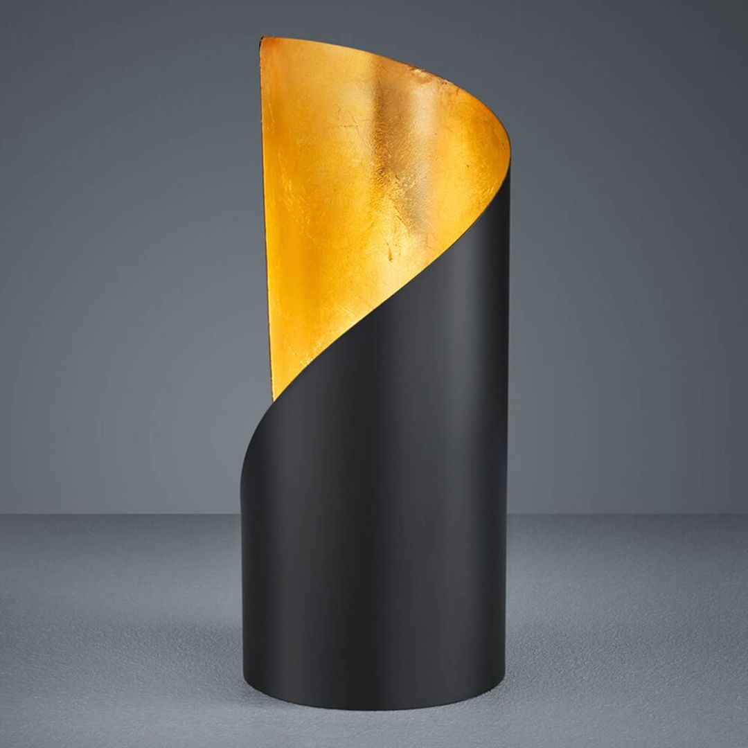 Reality Leuchten Frank table lamp - black and gold - Image 1