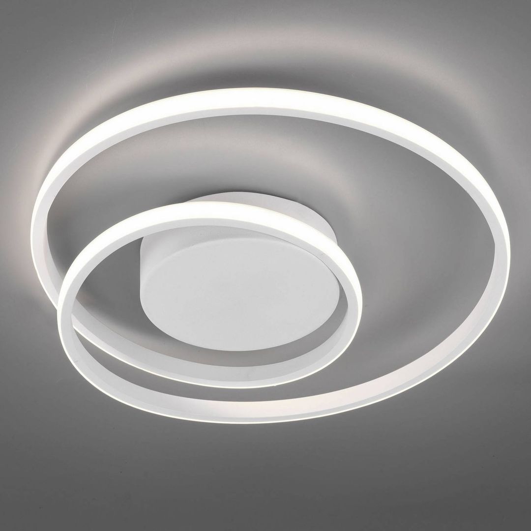 Reality Leuchten LED ceiling light Zibal, dimmable, white - Image 1