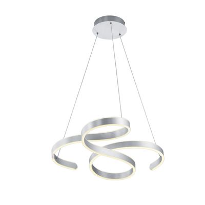 Trio Lighting Francis LED pendant light, brushed aluminium - Thumbnail 2