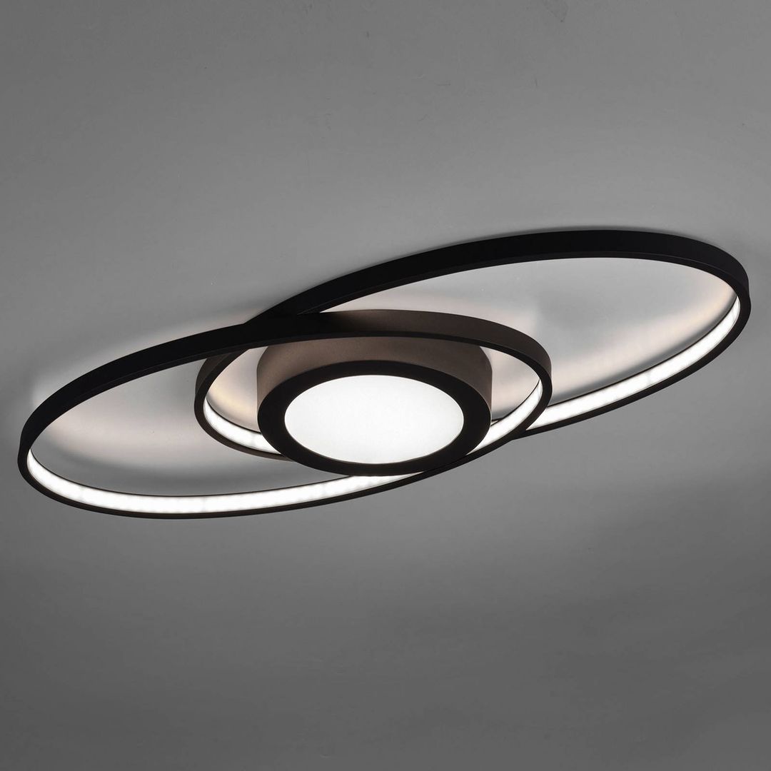 Reality Leuchten LED ceiling light Galaxy, dimmable, anthracite - Image 1