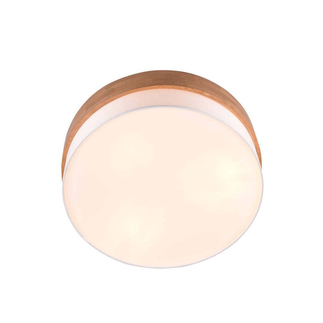 Trio Lighting Seasons ceiling lamp wood/white Ø 50 cm - Image 1