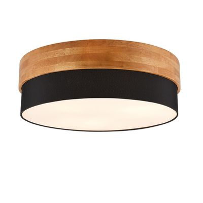 Trio Lighting Seasons ceiling lamp wood/black Ø 50 cm - Thumbnail 2