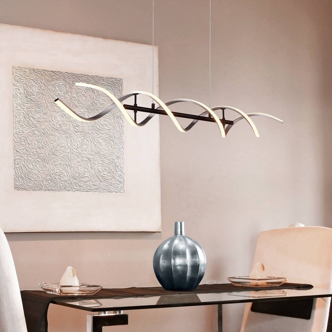 Trio Lighting Sequence LED pendant light, dimmable, CCT, aluminium - Image 1