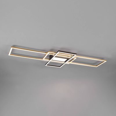 Trio Lighting Irvine LED ceiling light, CCT, dimmable, brass