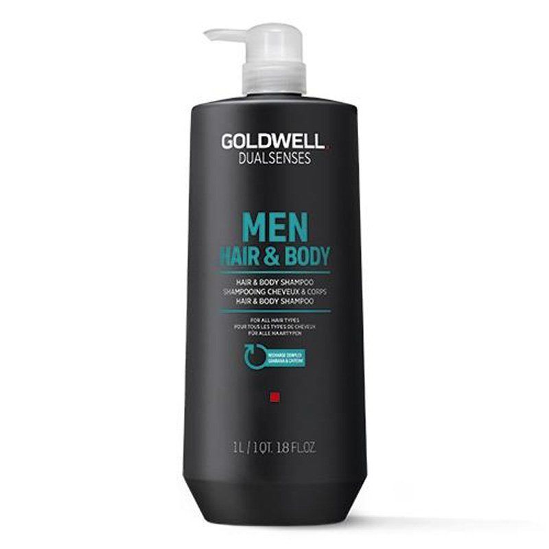Goldwell Dualsenses Men Hair & Body Shampoo 1000ml in Clear - Image 1