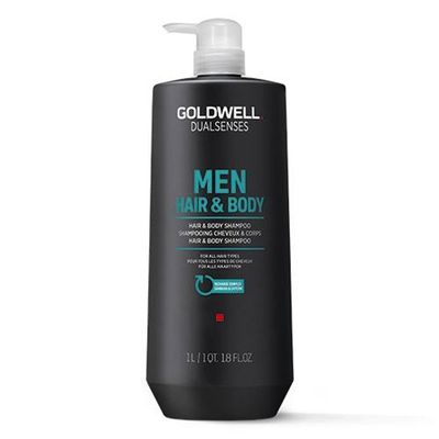 Goldwell Dualsenses Men Hair & Body Shampoo 1000ml in Clear