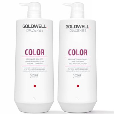 Goldwell Dualsenses Color Brilliance Shampoo and Conditioner 1L Duo (Worth £149)