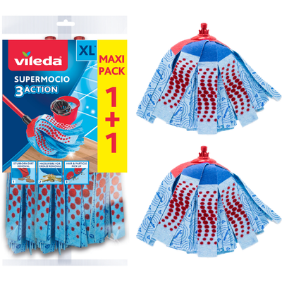 Vileda 167970 Supermocio 3Action Xl Twin Refill - Thumbnail 2