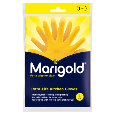 Marigold Extra Life Kitchen Gloves - Yellow / Large