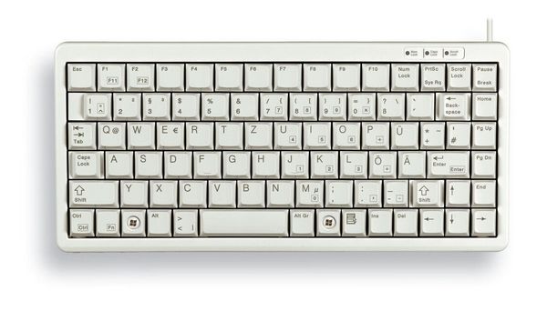 CHERRY Compact Keyboard QWERTY 83 keys Combi USB/PS2 Light Grey