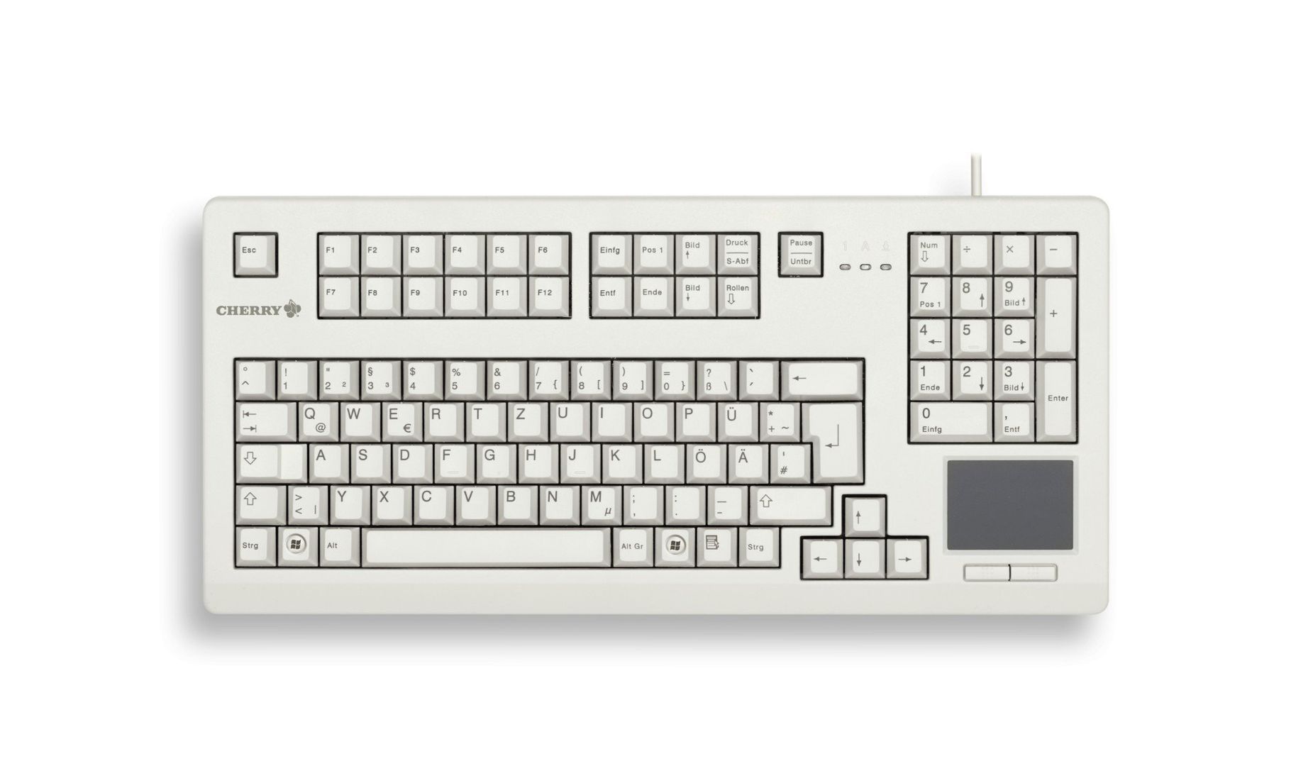 CHERRY TouchBoard G80-1190 keyboard Universal USB QWERTZ German Grey - Image 1