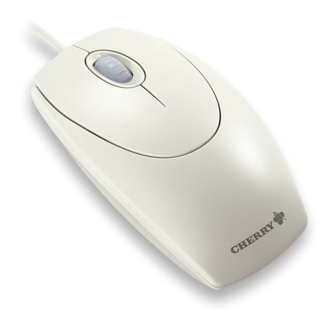 CHERRY WHEELMOUSE OPTICAL Corded Mouse, Light Grey, PS2/USB - Image 1