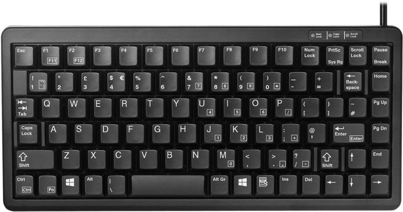 CHERRY Compact Keyboard, QWERTY, 83 keys, Combi USB/PS2, Black - Image 1
