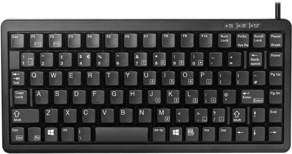 CHERRY Compact Keyboard, QWERTY, 83 keys, Combi USB/PS2, Black
