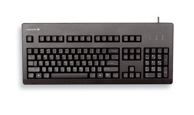 CHERRY G80-3000 BLUE SWITCH Keyboard Corded Black USB/PS2 (QWERTY - UK) - Image 1