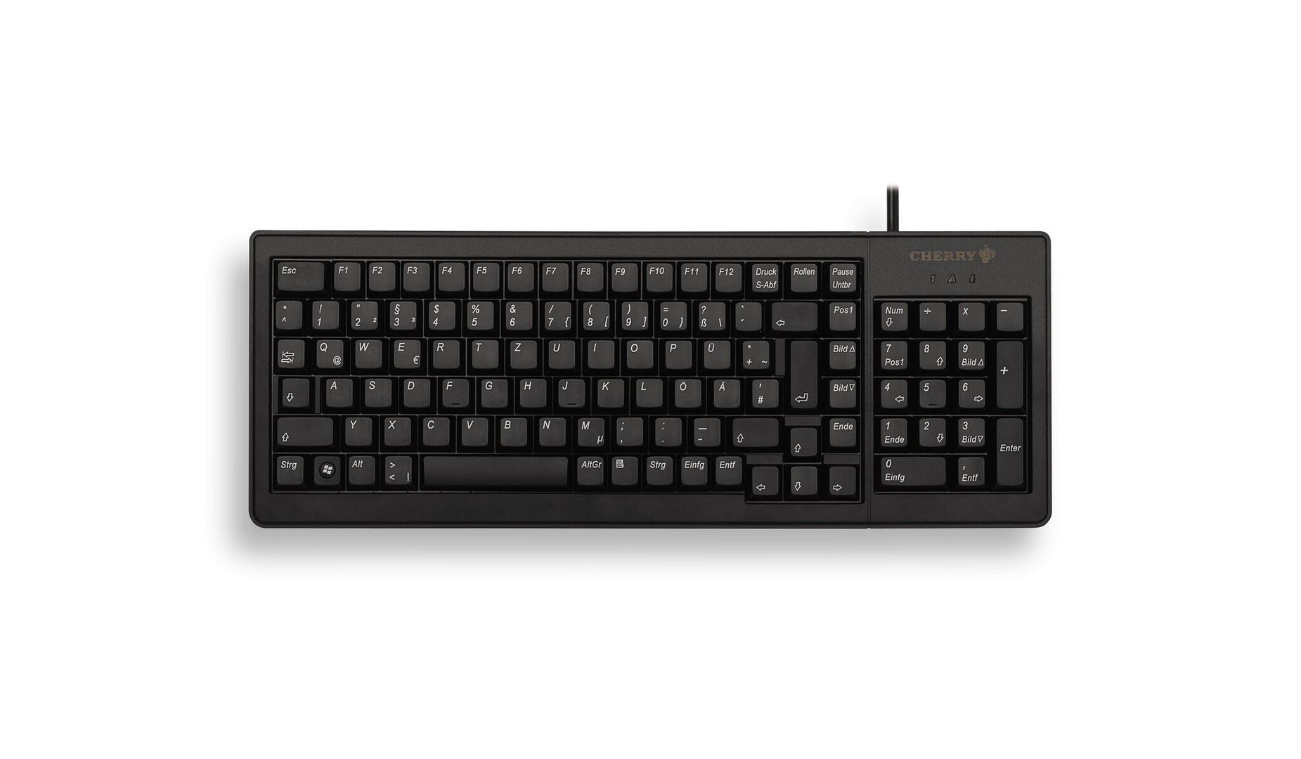 CHERRY XS G84-5200 keyboard Office USB + PS/2 AZERTY French Black - Image 1