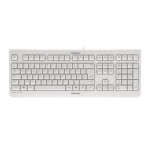 CHERRY KC 1000 Corded Keyboard,Pale Grey, USB (QWERTY - UK) - Image 1