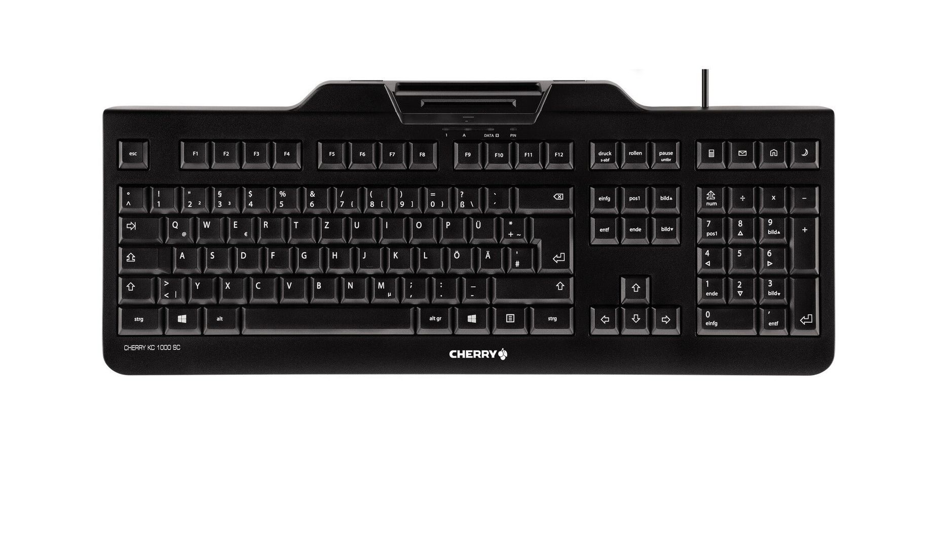 CHERRY KC 1000 SC keyboard Office USB QWERTY US English Black - Image 1