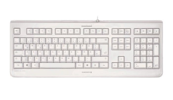 CHERRY KC 1068 Corded Sealed Keyboard. Pale Grey. USB (QWERTY - UK) - Image 1