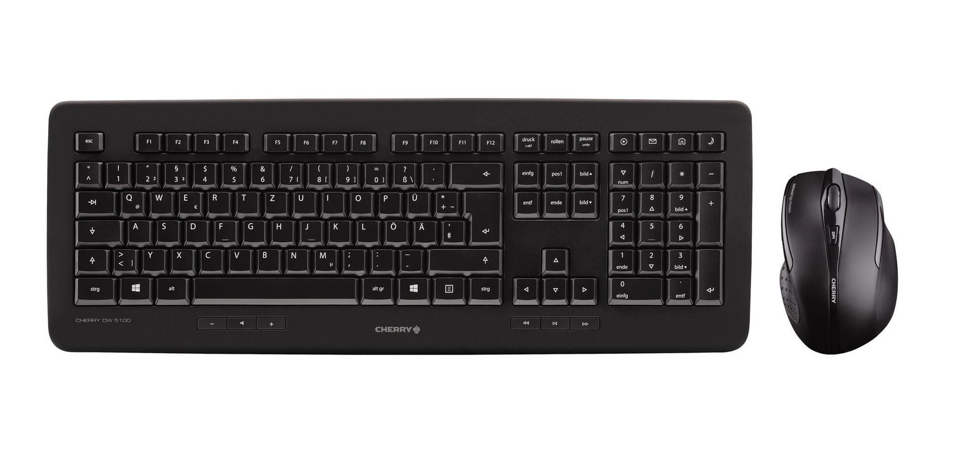 CHERRY DW 5100 keyboard Mouse included Universal RF Wireless French Black - Image 1