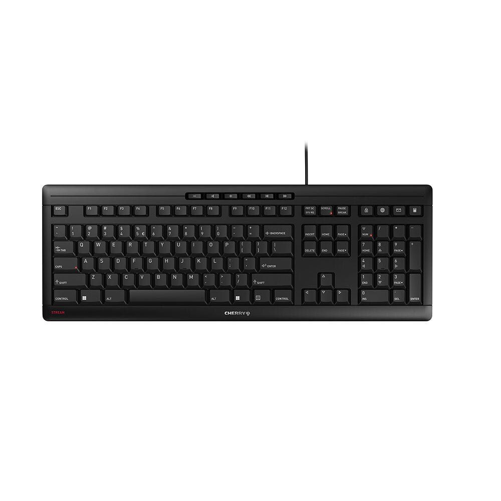 CHERRY STREAM keyboard Office USB QWERTY US English Black - Image 1