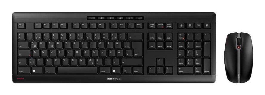 CHERRY Stream Desktop keyboard Mouse included Office RF Wireless QWERTZ German Black - Image 1