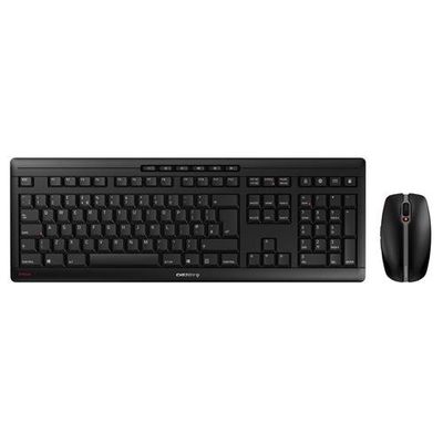 CHERRY STREAM DESKTOP, Wireless Keyboard & Mouse Set, Black, USB (QWERTY - UK)