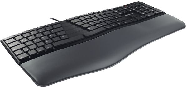 CHERRY KC 4500 ERGO Corded Ergonomic Keyboard Black USB (QWERTY - UK)