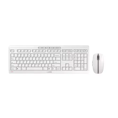 CHERRY Stream Desktop Recharge keyboard Mouse included Universal RF Wireless QWERTY English Grey - Image 1