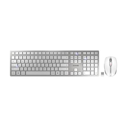 CHERRY DW 9100 SLIM keyboard Mouse included Universal RF Wireless + Bluetooth QWERTY US English Silver - Thumbnail 2
