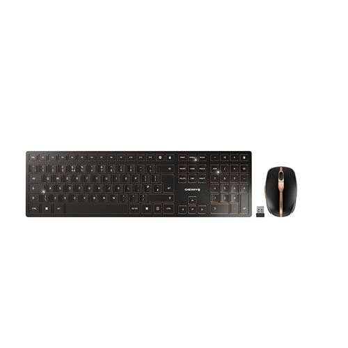 CHERRY DW 9100 SLIM keyboard Mouse included Universal RF Wireless + Bluetooth QWERTY UK English Black - Image 1