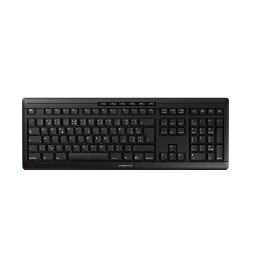 CHERRY Stream Wireless keyboard Universal RF Wireless + USB QWERTZ Czech Black - Image 1