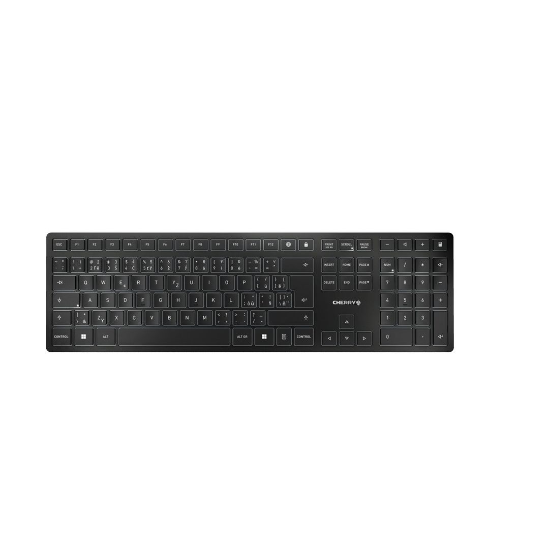 CHERRY KW 9100 SLIM keyboard Universal RF Wireless + Bluetooth Black - Image 1