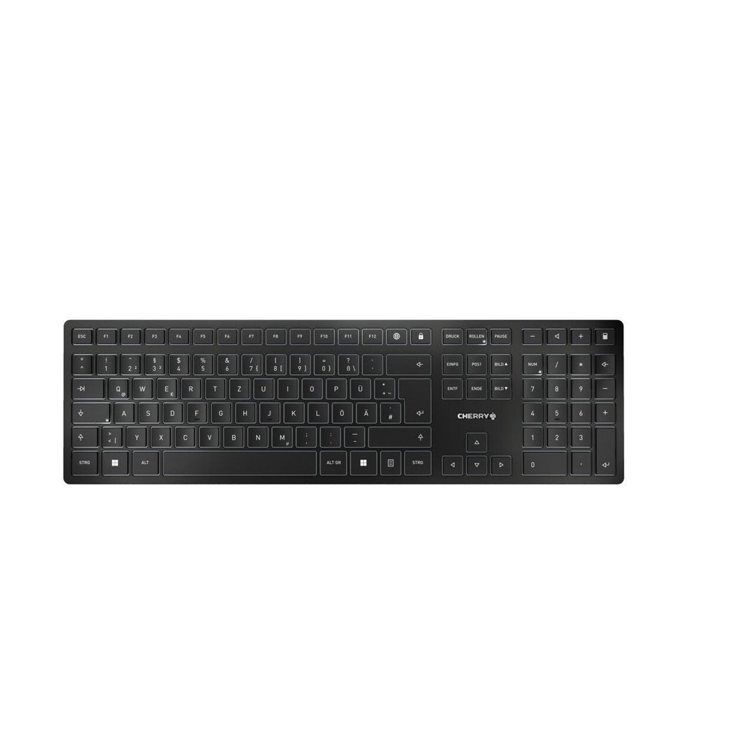 CHERRY KW 9100 SLIM keyboard Universal RF Wireless + Bluetooth QWERTZ German Black - Image 1