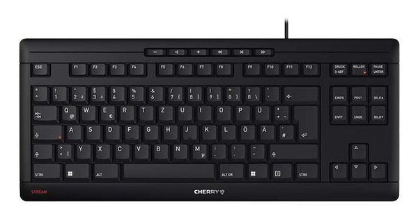 CHERRY STREAM TKL keyboard Universal USB QWERTZ German Black - Thumbnail 2