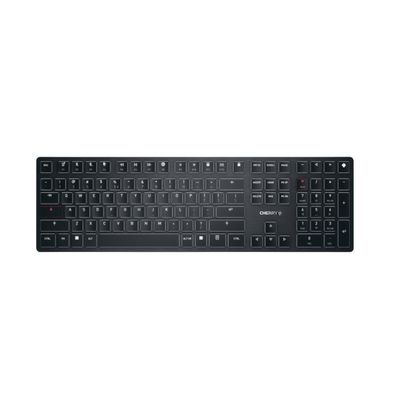 CHERRY KW X ULP keyboard Universal USB + RF Wireless + Bluetooth QWERTY US International Black