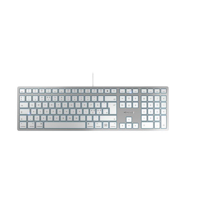 CHERRY KC 6000C FOR MAC keyboard Universal USB QWERTY Nordic Silver - Image 1
