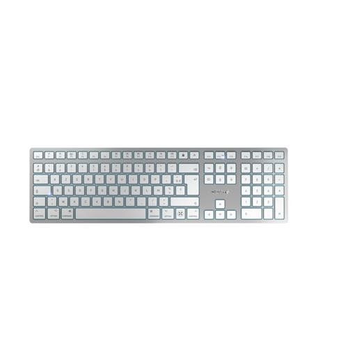CHERRY KW 9100 SLIM FOR MAC keyboard Universal USB + Bluetooth AZERTY French Silver - Image 1