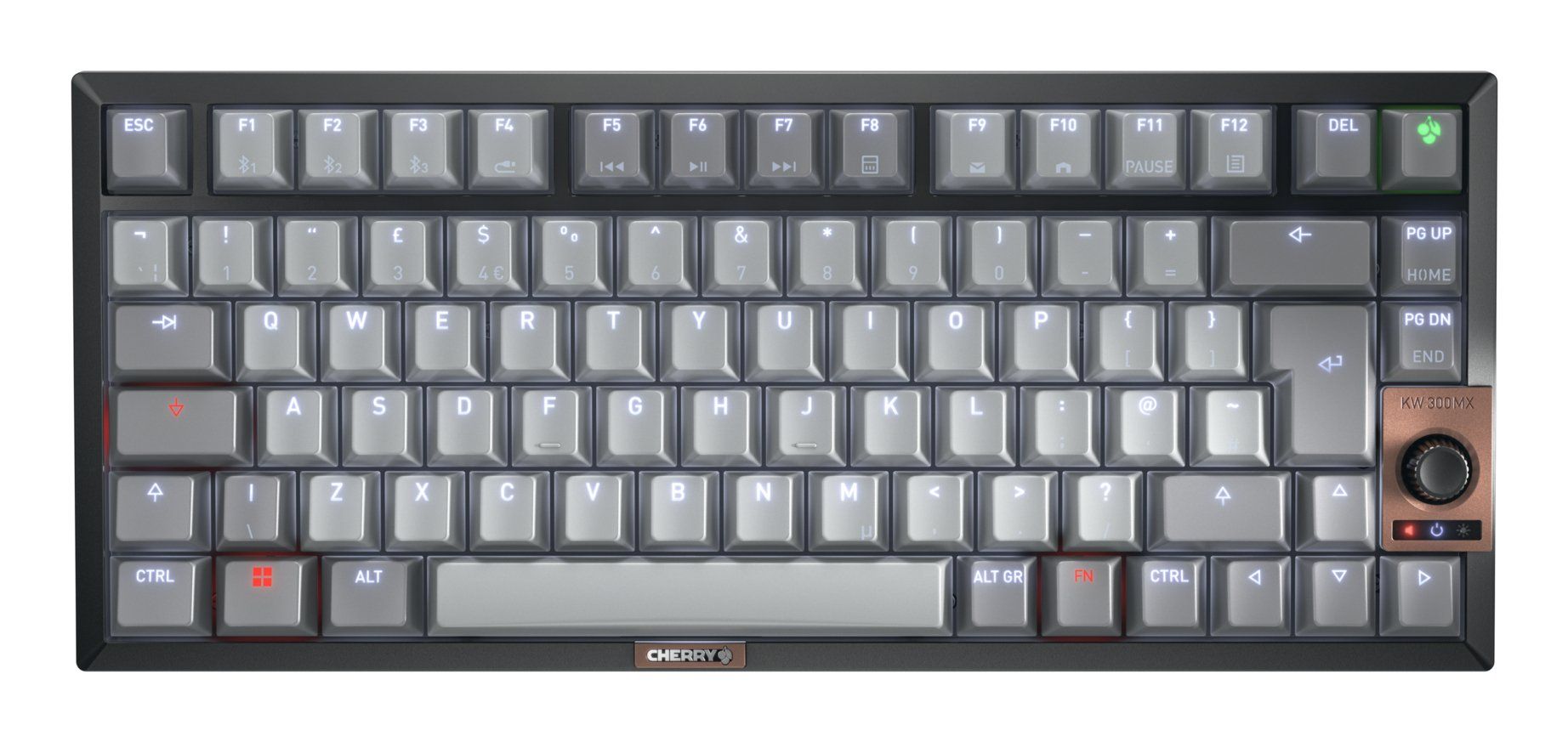 CHERRY KW 300W MX keyboard Home USB + Bluetooth QWERTY UK English Black, Copper, Grey - Image 1