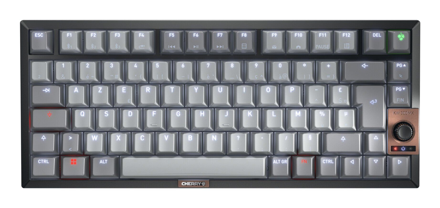CHERRY KW 300W MX keyboard Home USB + Bluetooth AZERTY French Black, Copper, Grey - Image 1