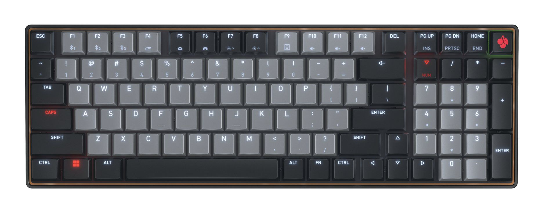 CHERRY KW 550 MX LP keyboard Home/Office USB + Bluetooth QZERTY US English Black - Image 1