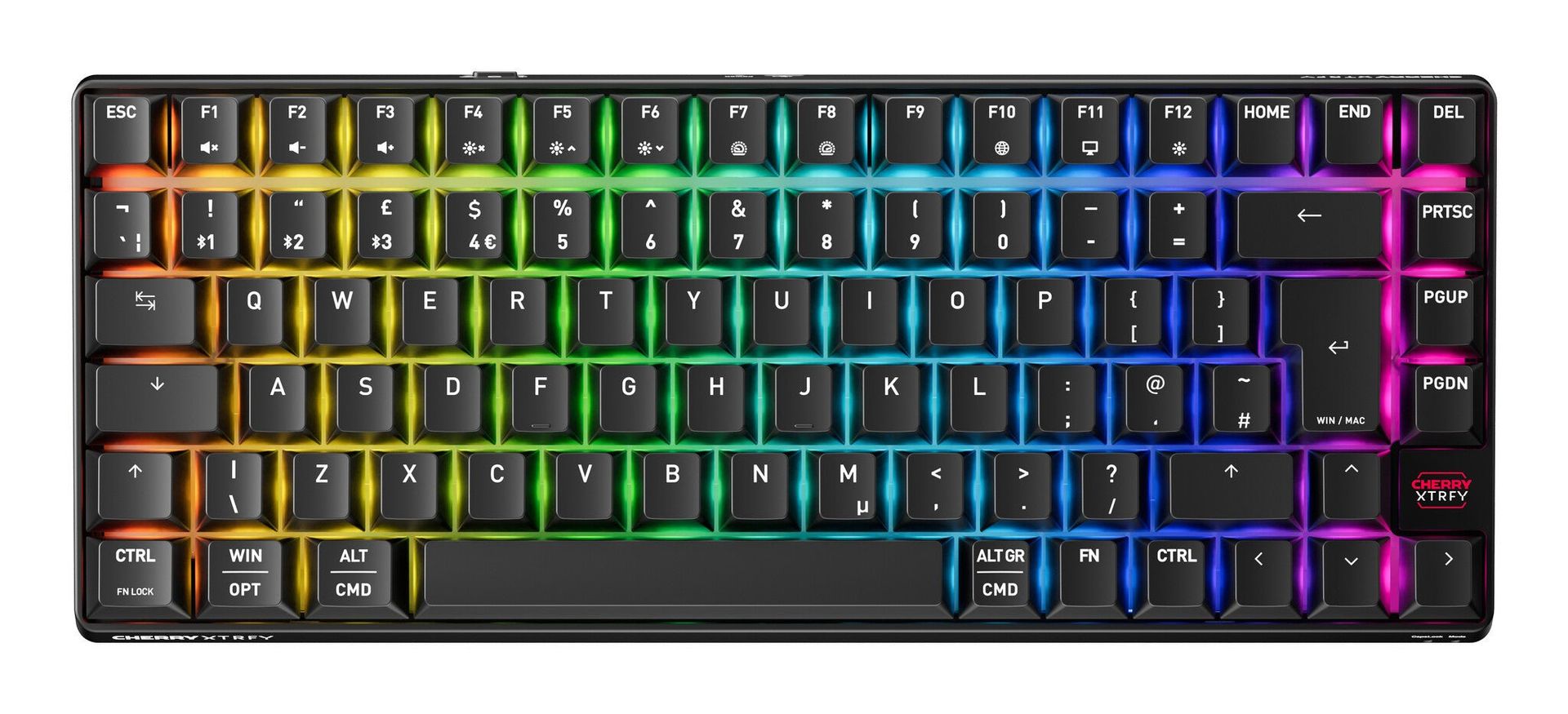 CHERRY XTRFY K33 Compact Wireless keyboard Gaming USB + RF Wireless + Bluetooth QWERTY UK English Black - Image 1