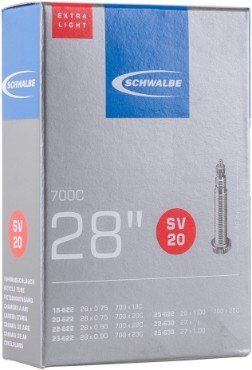 Schwalbe SV20 Extra Light 700c Inner Tube - 40mm700 x 18-25mm - 700c x 18-25mm - Image 1