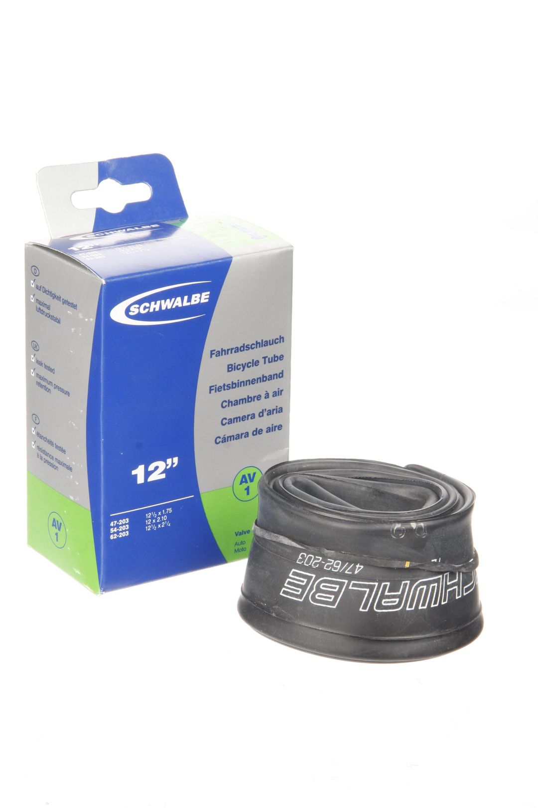 Schwalbe AV1 12" Inner Tube Schrader Valve - Image 1