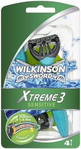 Wilkinson Sword Men's Xtreme 3 Comfort Plus Sensitive Disposable Razors - 4 Pack in Black