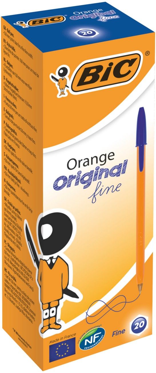 BIC Orange Fine Blue Stick ballpoint pen 20 pc(s) - Image 1