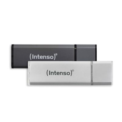 Intenso AluLine USB Drive 32GB Doppelpack 2x32GB - 32 GB USB flash drive USB Type-A 2.0 Anthracite Silver - Thumbnail 2