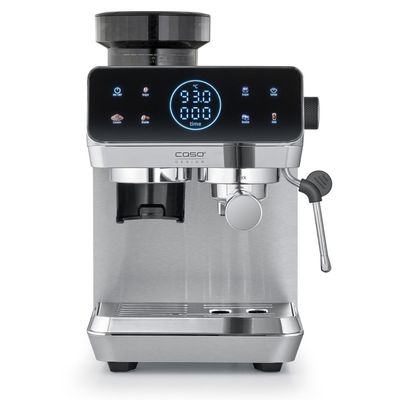 CASO EspressoGourmet & Grind 1826 Coffee Machine - Silver, Silver/Grey - Thumbnail 2
