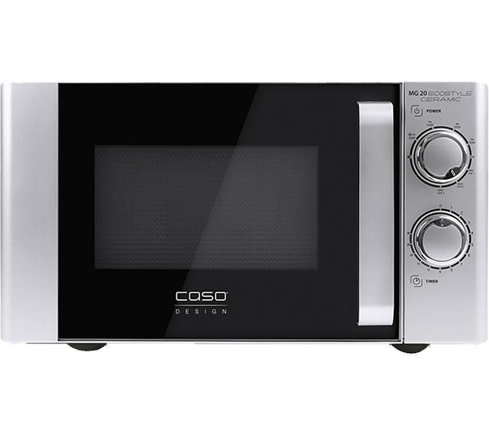 CASO MG 20 Ecostyle Ceramic Microwave with Grill - Silver, Silver/Grey - Image 1